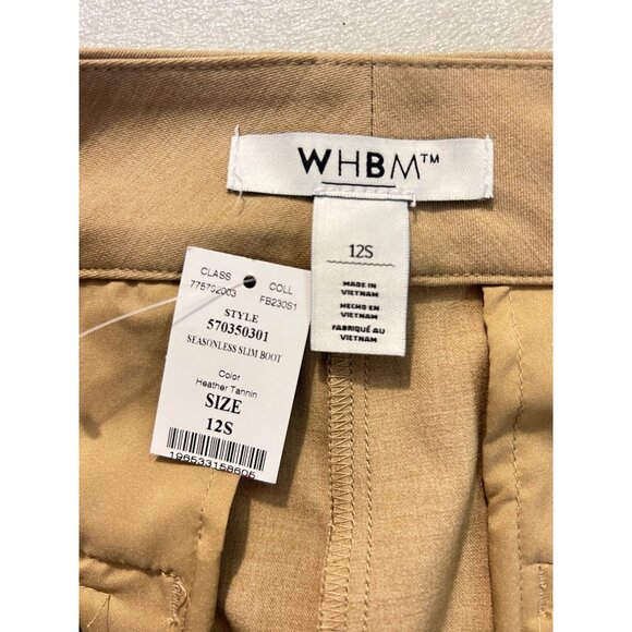 White House Black Market Seasonless Slim Boot Pants Size 12 S short NWT - Picture 4 of 4